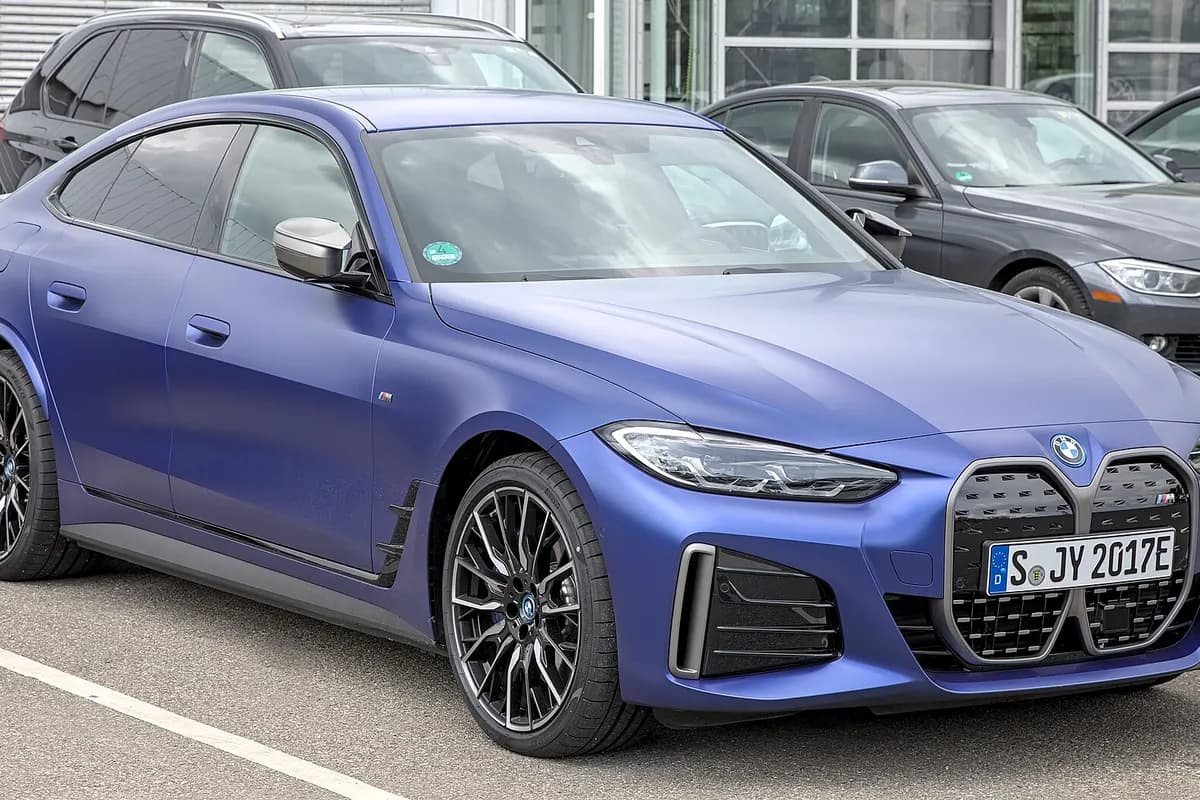 A BMW 4 Series, front three-quarter view